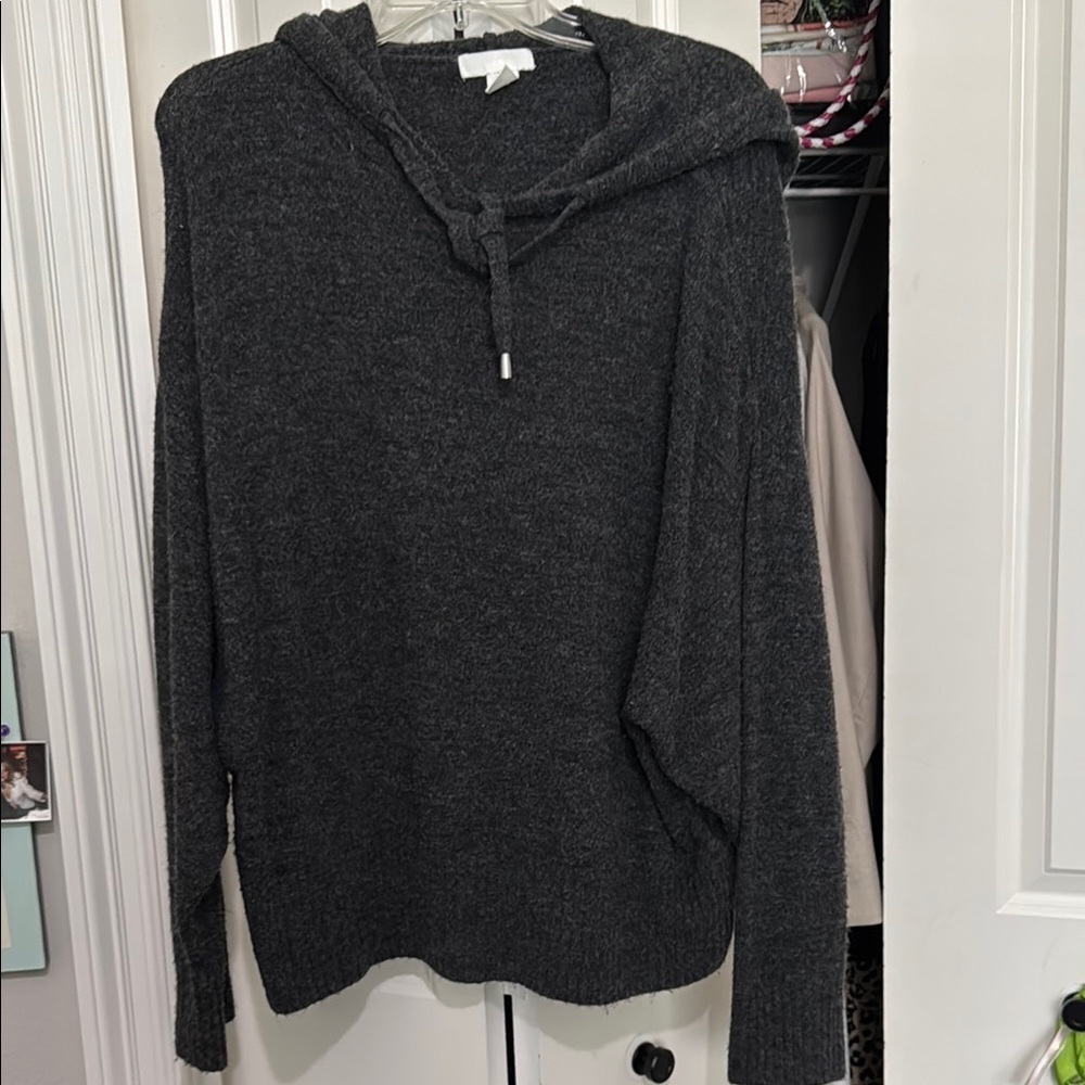 H&M Charcoal Gray Knit Hoodie